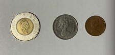 Canada Coin Lot $2 1996 Bimetallic, 25C 1982 Nickel, 1 Cent 1972 Bronze
