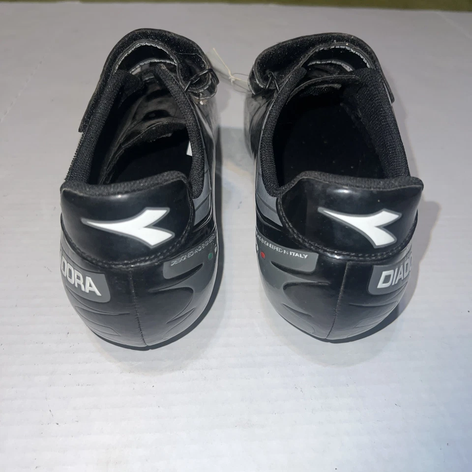 Diadora Trivex 男式运动鞋 12 码黑色合成自行车骑行鞋 — 第 3/4 张图片