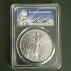 2016 SILVER EAGLE 30th Anniversary PCGS MS70 Hand Signed PCGS Founder DAVID HALL