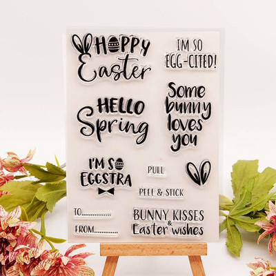Spring Easter Blessings Words Clear Stamps for Card Making Decoration DIY Scrapb