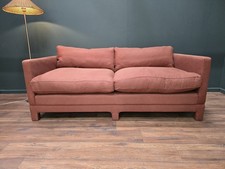 Soho Home Ashford Art Deco Sofa In Sienna Linen RRP-£3995
