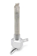 Pingel Smooth Power-Flo Petcock Chrome 180 Degree Inward 3/8" NPT Hex #6211-CH