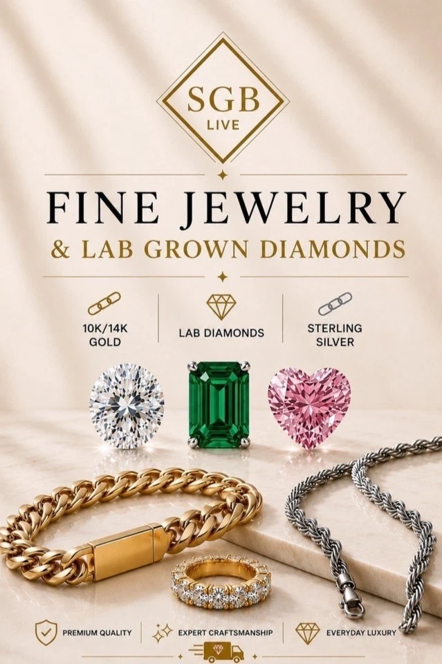 LAB DIAMONDS, 10K, 14K GOLD, STERLING SILVER JEWELRY💎 💍 ⛓