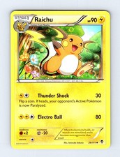 Raichu 28/111 Uncommon Furious Fists Pokemon Card Moderately Played