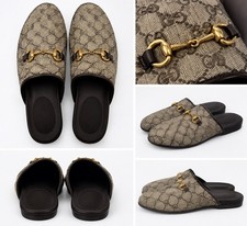Gucci Princetown Horsebit Mules GG Canvas SIZE 9