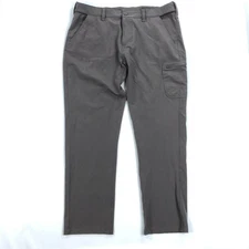 HUK Next Level Fishing Pants Mens XL Gray 38x30 Cargo Performance Stretch Chino