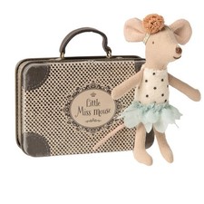 New Maileg Little Sister Miss Mouse Suitcase Retired Rare NWT