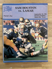 Sep. 20, 1986 Sam Houston State Bearkats vs. Lamar College Football Game Program