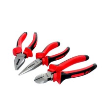 3pce Voche Heavy Duty 200mm Combination Long Nose Side Cutter Cutting Pliers Set