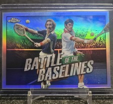 2021 Topps Chrome Tennis Card Battle Baselines #BB1 Ken Rosewall/Rod Laver ITHF