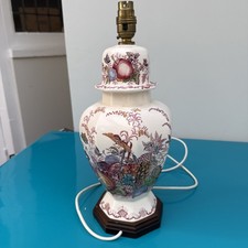 Wedgwood Table Lamp Fruit and Floral Design. (Fully Working).      (B118)