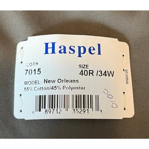 Haspel Olive Poplin Suit Jacket Blazer 40R - Picture 6 of 8