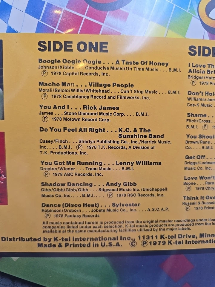 Disco Nights Non-Stop Original Disco Hits 1979 Vinyl TU 2610 EX/EX — 第 3/4 张图片