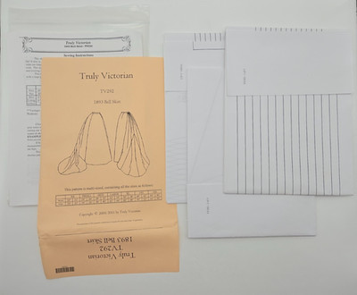 Truly Victorian Sewing Pattern TV292 1893 Bell  Skirt New Uncut