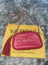 Valentino By Mario Valentino Bella Embossed Leather Crossbody Women's Red