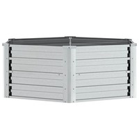 Garten-Hochbeet 129X45 Cm Verzinkter Stahl Silber