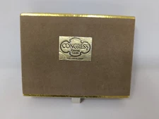 Vtg Congress Playing Cards Art Deco Theme Two Complete Decks Velvet Box 