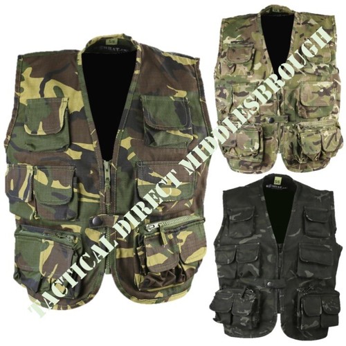 BOYS ARMY CAMO VEST KIDS 3-12 YR 