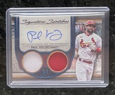 Paul Goldschmidt 2023 Topps Museum Dual Relic Sapphire Auto /20 Cardinals 