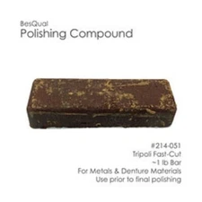 BesQual Polishing Compound - Tripoli / Fast Cut, 1 Lb. Bar. Excellent