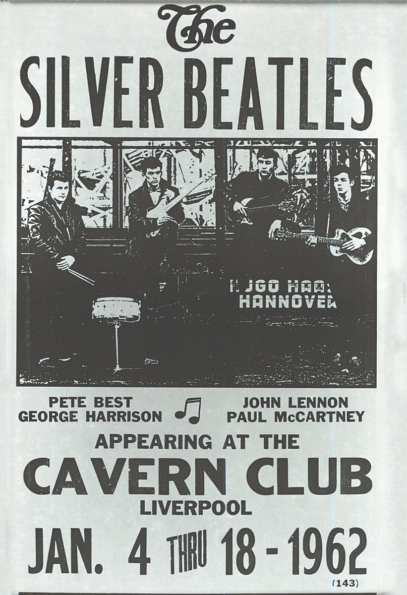 THE BEATLES モノクロポスター ヴィンテージ☆レアアイテム The Silver Beatles 13