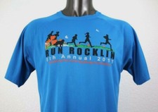 Leslie Jordan Run Rocklin 8th Annual 2011 Men's Active Short Sleeve Shirt Sz XL