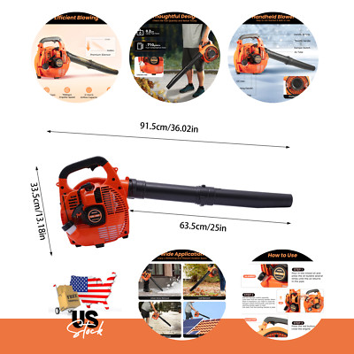 Handheld Leaf Blower Gas Powered Commercial Duty Yard Clean Lightweight 2-Stroke