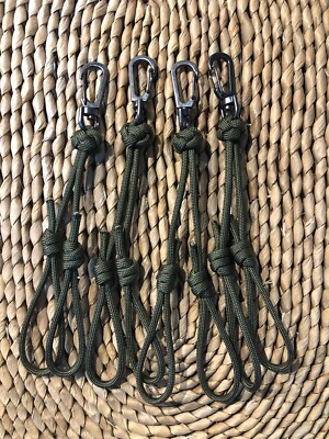 Duck Goose Waterfowl Paracord Lanyard Olive Drab Double Loop Clip Drops 