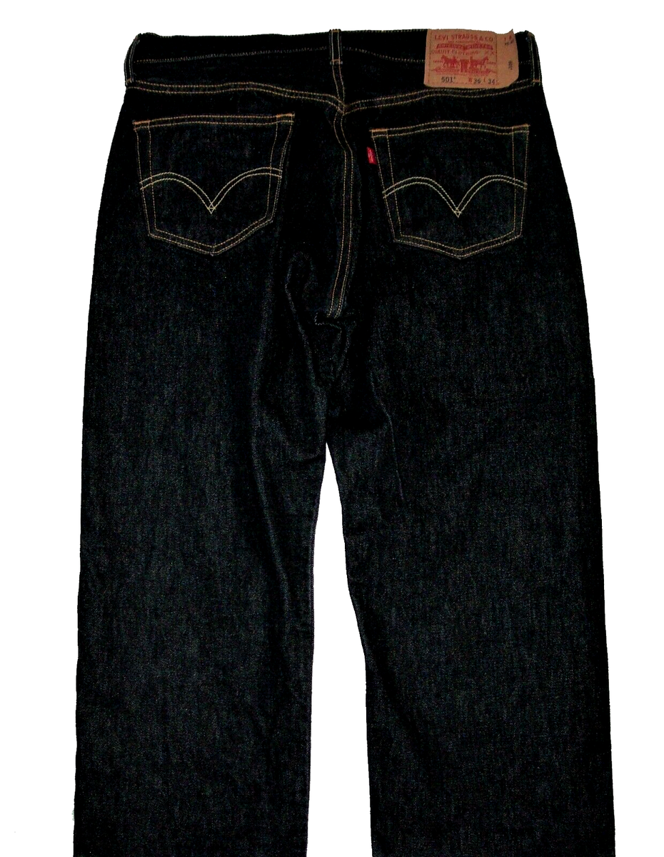 Levi Strauss 501 Levis Original Riveted Button Fly Blue Jeans Tag
