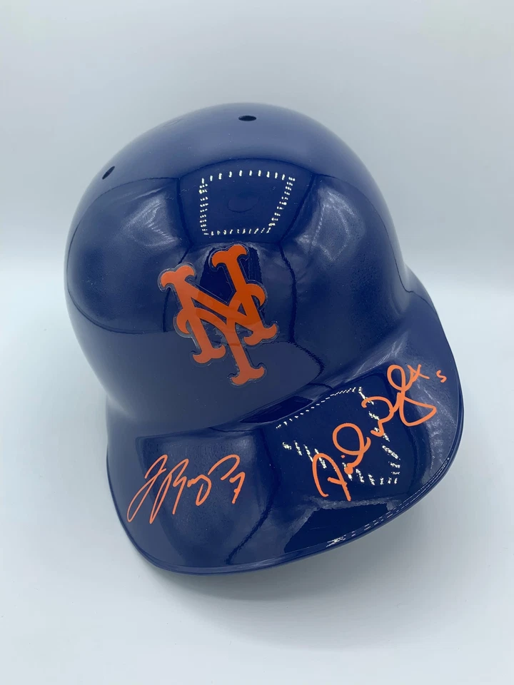 COACH'S COLLECTIBLES David Wright & Jose Reyes Dual Autographed Full Size NY Mets Batting Helmet (JSA