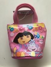 Dora The Explorer Small Zipper Purse Kids Girls Bag + Disney Trading Pins NO DUP