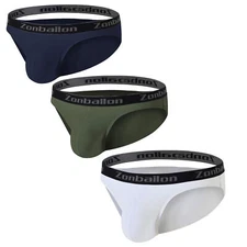 ZONBAILON Men's Underwear Sexy Butt Hollow Stretch Briefs Comfortable Set