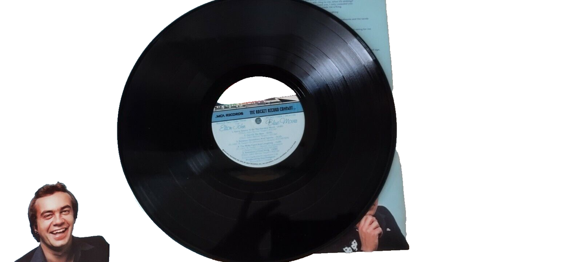 VINTAGE 1976 ELTON JOHN BLUE MOVES VINYL RECORD 2xLP MCA