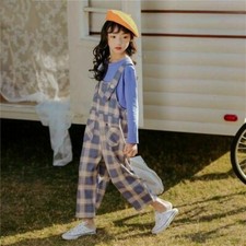 2 Piece Set For Girls T-Shirts Overalls Pint Wide Leg Pants