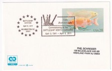 Battlehip USS NORTH CAROLINA BB-55 70th Anniversary Naval Cover C4786
