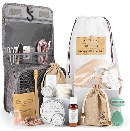Travel Gift Box for Women - Luxury Spa Natural Organic Convenience Kit, Mini ... - Picture 2 of 10