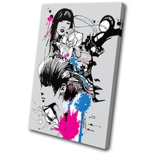 Fashion Abstract Girl Design SINGLE CANVAS WALL ART Picture Print VA