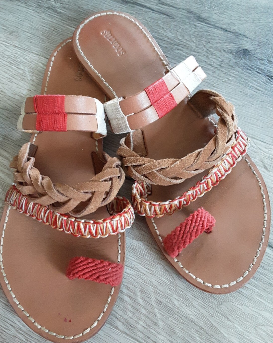 SOLUDOS-Boho Chic-Orange Tan Friendship Bracelet … - image 3