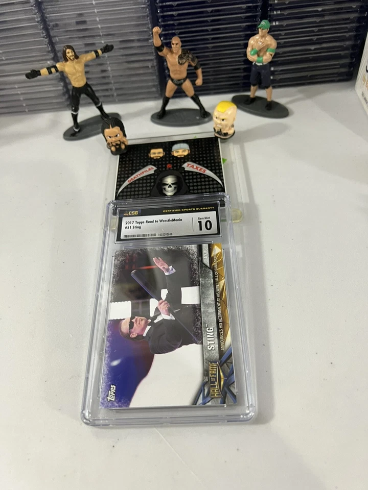 sting 2017 topps road to wrestlemania #51 hall of fame csg 10 Icon Wcw Tna Aew - Image 4 of 4