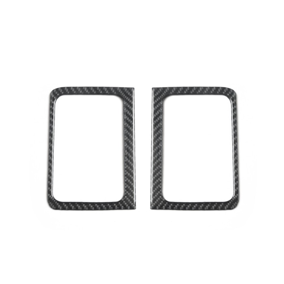 2Pcs Carbon Fiber Interior Front Door Handle Cover Trim For Dodge RAM