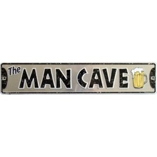 24" the man cave beer logo parking street sign made in usa