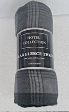 Hotel Collection Polar Fleece Throw 50"x60" Grey NEW