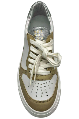 Miz Mooz Leather Lace-Up Sneakers Torie Cappuccino | eBay