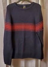 Nautica Sweater Mens Medium Blue Pullover Boating Sailing Outdoors Casual Cotton