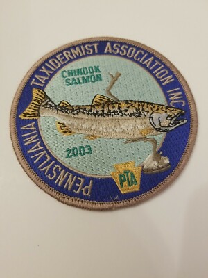 2003 PENNSYLVANIA TAXIDERMIST ASSOCIATION Inc. Chinock Salmon Patch, PTA PATCH