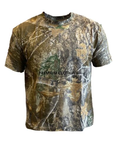 Mens Fishing Jungle Camouflage T Shirt Short Sleeve Casual Cotton Summer S-6XL - Afbeelding 1 van 2