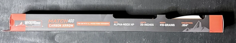 Wicked Ridge By Ten Point Match 400 20 Inch Carbon Arrows .004 6 Pack New - Image 3 of 3