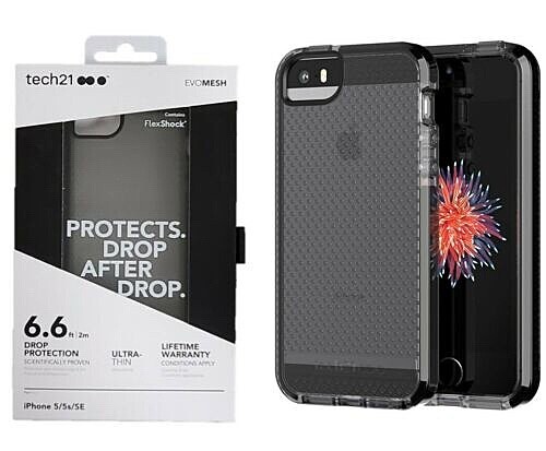 Tech21 Evo Mesh Advanced Impact Protection Case for iPhone 5/5S/5SE SMOKEY BLACK Tech21 Evo Mesh Advanced Impact Protection Case for iPhone 5/5S/5SE SMOKEY BLACK
