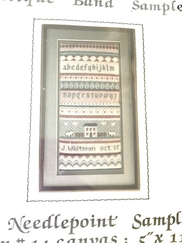 Needlepoint Chart Antique Band Sampler 14 Count 5" x 11" New by JBW Judy Whitman
