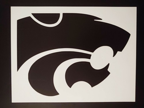 Kansas State Wildcats 11" x 8.5" Custom Stencil FAST FREE SHIPPING - Afbeelding 2 van 2
